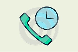 history call icon. icon related to UI elements. suitable for web site, app, user interfaces,element, printable etc. flat line icon