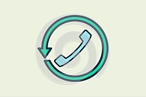 history call icon. icon related to UI elements. suitable for web site, app, user interfaces,element, printable etc. flat line icon