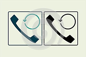 history call icon. icon related to UI elements. suitable for web site, app, user interfaces,element, printable etc. solid icon