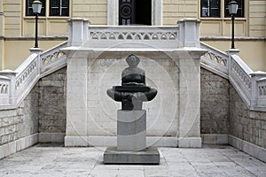 History of the Croats, sculpture by Ivan Mestrovic, located in front Zagreb university building