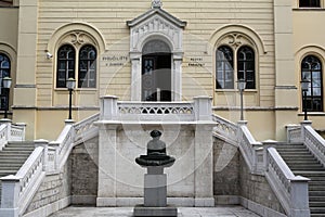 History of the Croats, sculpture by Ivan Mestrovic, located in front Zagreb university building photo