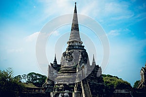 History culture of old capital, Ayutthaya Old capital of Thailand, Ayutthaya Historical park.