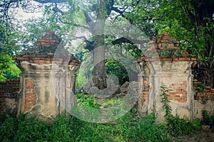 History culture of old capital, Ayutthaya Old capital of Thailand, Ayutthaya Historical park.