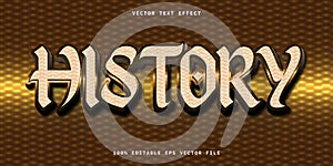 History 3d Text Effect vector eps