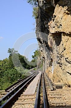 History death railway beside the cliff