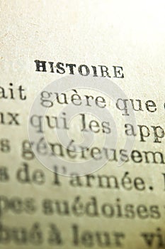 History in french
