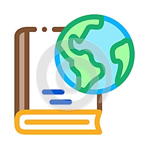 History of geography science icon vector outline illustration