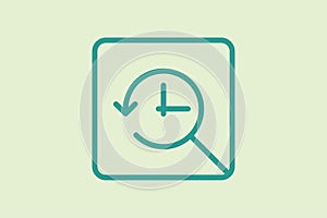 History icon. icon related to UI elements. suitable for web site, app, user interfaces,element, printable etc. line icon style.