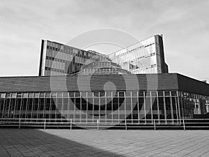 History Library in Cambridge in black and white