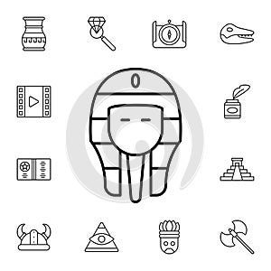 History, pharaoh flat vector icon in history pack