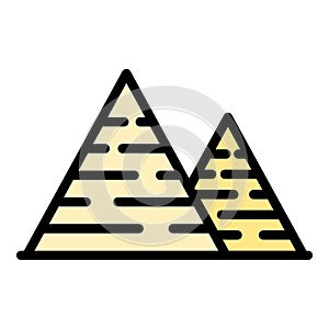 History pyramid icon vector flat