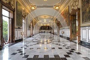 History room in government palace in Merida, Mexico