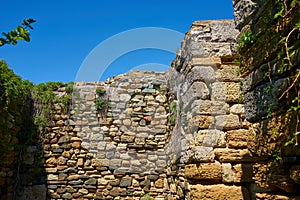 Histria fortress wall founded by greek settlers 656 BC.