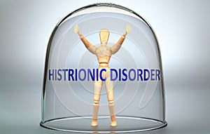 Histrionic disorder can separate a person from the world and lock in an isolation that limits - pictured as a human figure locked