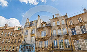 Histroric Facades of houses in Metz on the Moselle France