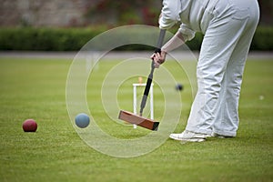 A hit in game of croquet