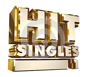 Hit Singles volume 1 - Golden 3d logo