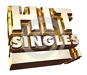 Hit Singles volume 1 - Golden 3d logo photo