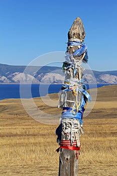 Hitching post on Olkhon Island (detail), Siberia, Russia