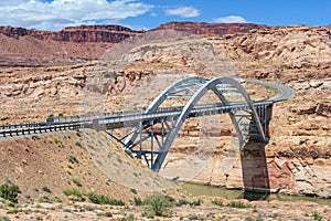 Hite Crossing Bridge across Colorado River in Glen Canyon National Recreation Area photo