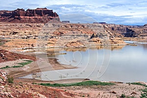 Hite Marina on Lake Powell and Colorado River in Glen Canyon National Recreation Area