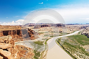 Hite overlook over Colorado river and Glen Canyon in Utah