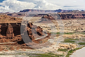 Hite overlook over Colorado river and Glen Canyon in Utah photo