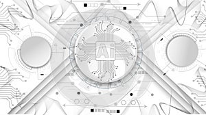 Chatbot OpenAi and line technology network background.