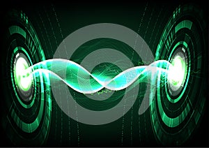 Hitech circle technology lightning signal electricity abstract background vector illustration