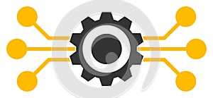 Hitech Gear Raster Icon Illustration