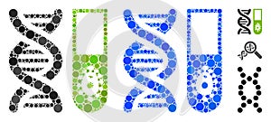 Hitech Microbiology Composition Icon of Round Dots