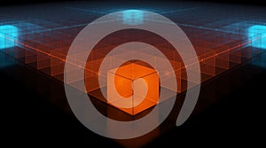 Hitech networks. Teamwork concept