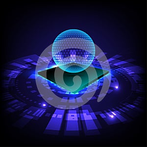 Hitechnology Circle visulization background 53