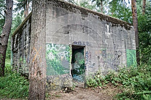 Hitler`s Nazi bunker `Barenholle` near Smolensk Russia.