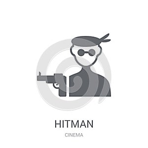 hitman icon. Trendy hitman logo concept on white background from