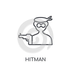 hitman linear icon. Modern outline hitman logo concept on white