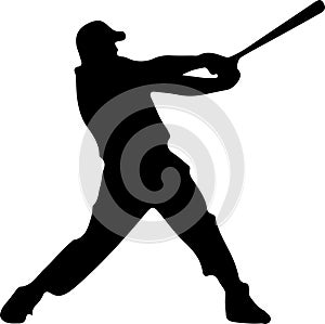 hitter Black Silhouette Generative Ai