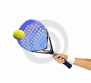 Hitting the ball with paddle racquet