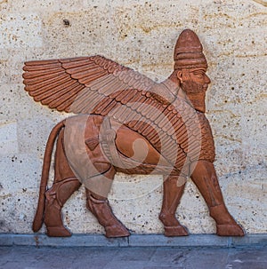 Hittite Horseman Decoration at Cappadocia, Turkey. Pottery Shop in Avanos