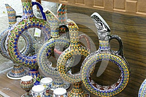Hittite wine vessels on display