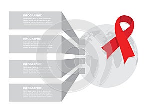 HIV and AIDS infographics. World AIDS day