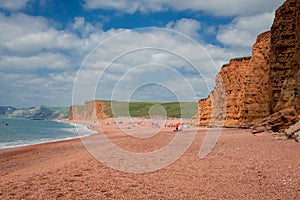 Hive beach, Bridport, Dorset, the view of the cliffs