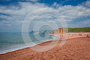 Hive beach, Bridport, Dorset, the view of the cliffs