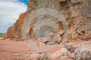 Hive beach, Bridport, Dorset, the view of the cliffs