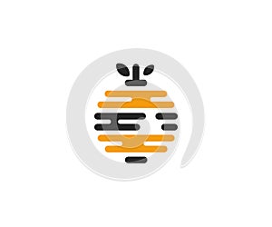 Hive logo template. Beehive vector design photo
