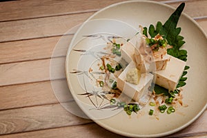 Hiyayakko Japanese tofu.