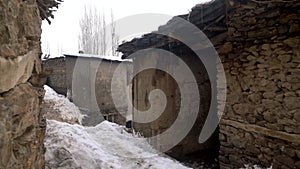 Hizan villages, stone houses, a remote village in Anatolia. Bitlis, Turkey.