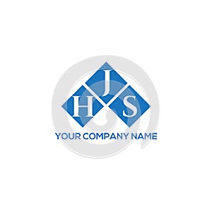 HJS letter logo design on WHITE background. HJS creative initials letter logo esign