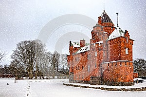 Hjularod Castle in Winter