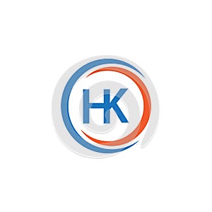 HK Company Logo Vector Template Design Illustration photo